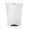 Rubbermaid Slim Jim Front Step pedaalemmer 90Ltr wit