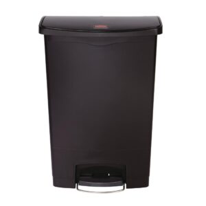 Rubbermaid Slim Jim Front Step pedaalemmer 90Ltr zwart