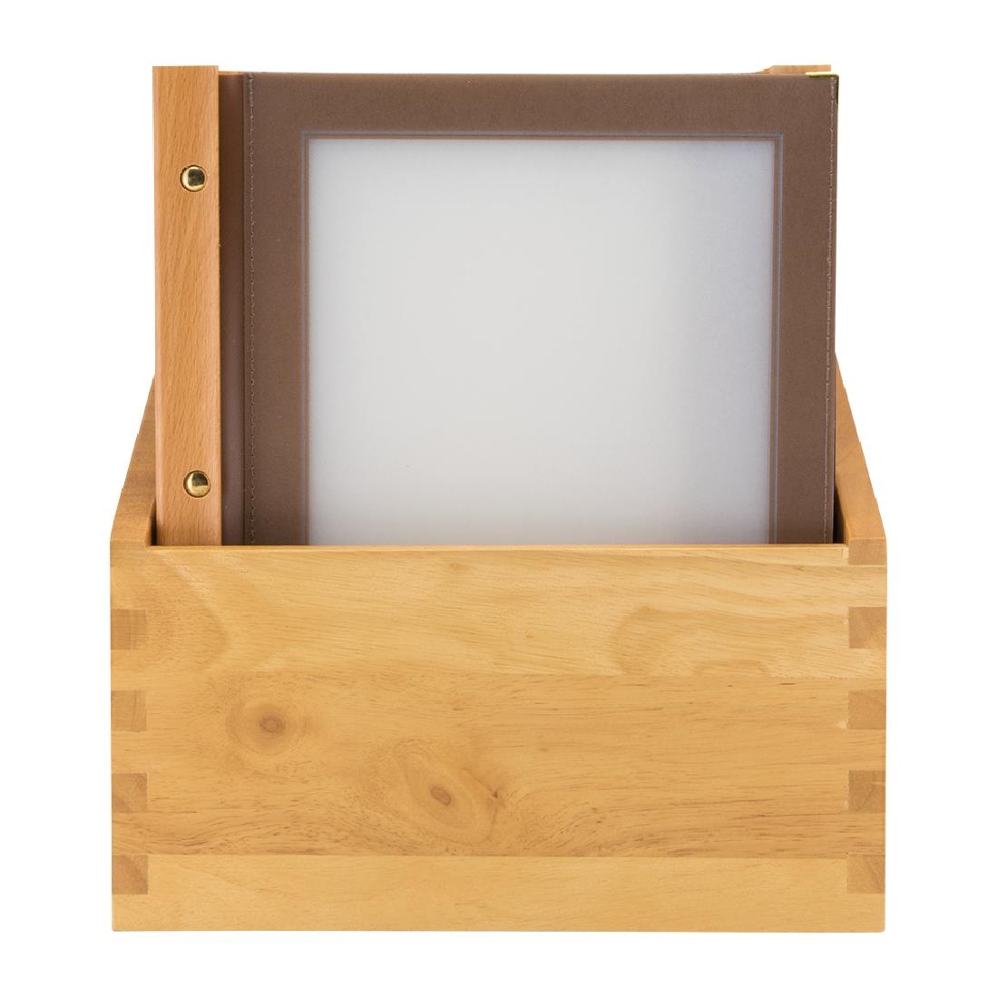 Securit menumappen set met houten box A4 bruin (20 stuks)