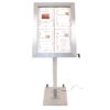 Securit RVS Gekleurd LED 4XA4 display met paal en voet