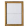 Securit Teak wit LED informatie 4xA4 display (excl paal en voet)