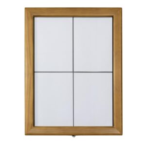 Securit Teak wit LED informatie 4xA4 display (excl paal en voet)