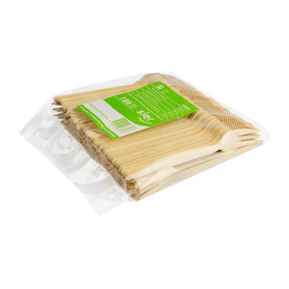 Sier Disposables Snackvork bamboe 135 mm (100 stuks)