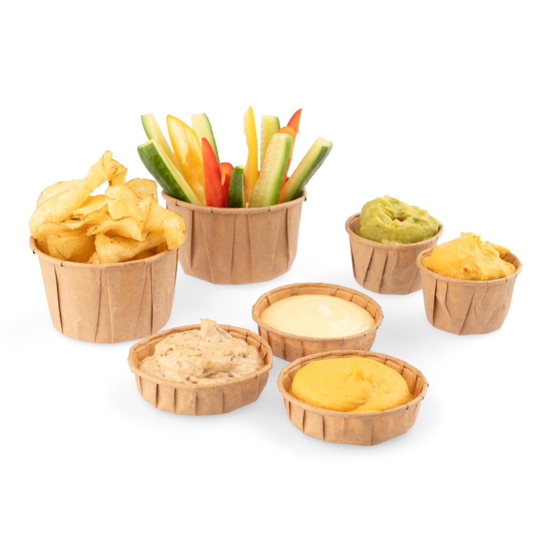 Sier Disposables Souffle bakje (FSC® papier) rond bruin 37ml ø50 x h31mm (200 stuks)