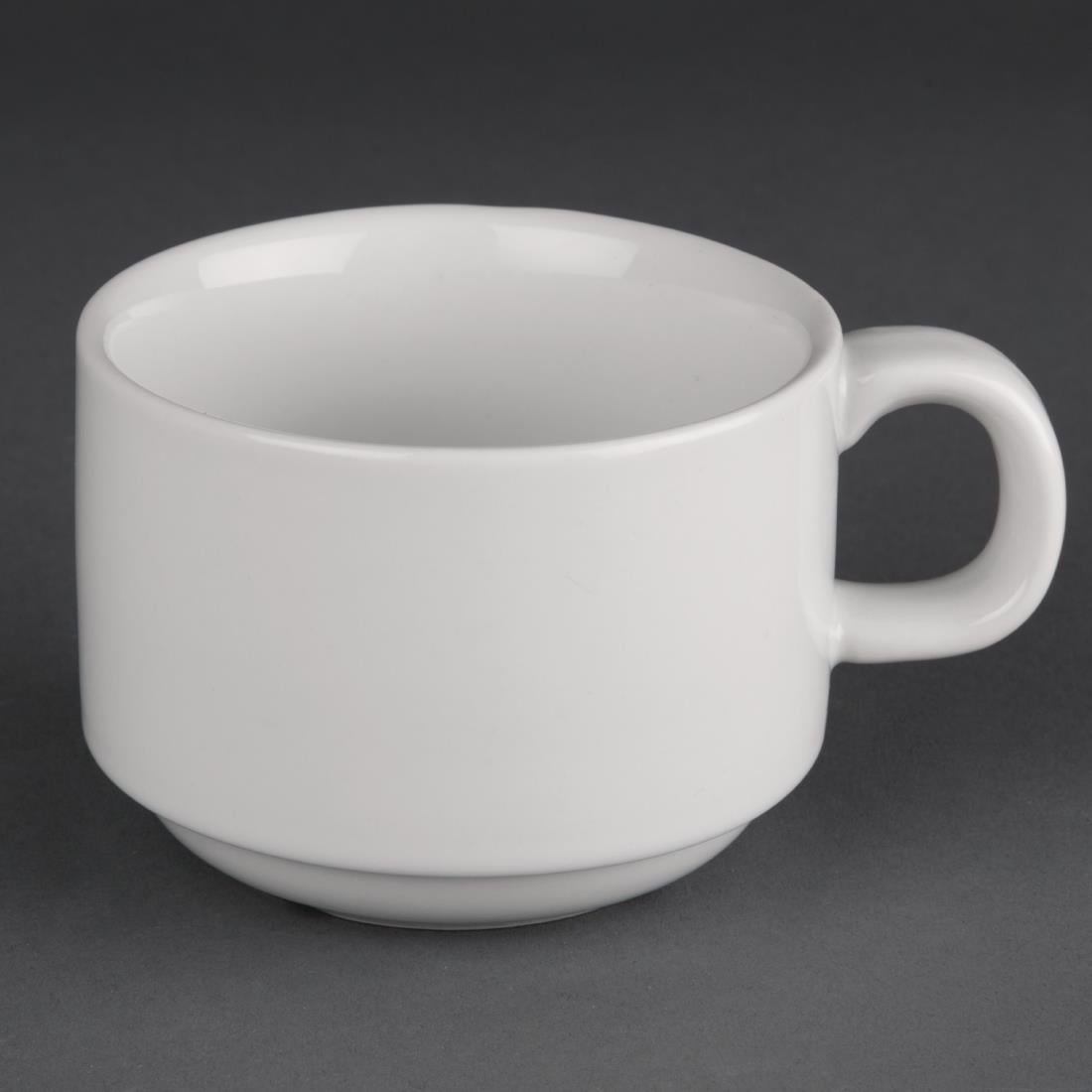 SPECIALE AANBIEDING Athena Hotelware stapelbare theekoppen en schotels (24 stuks)