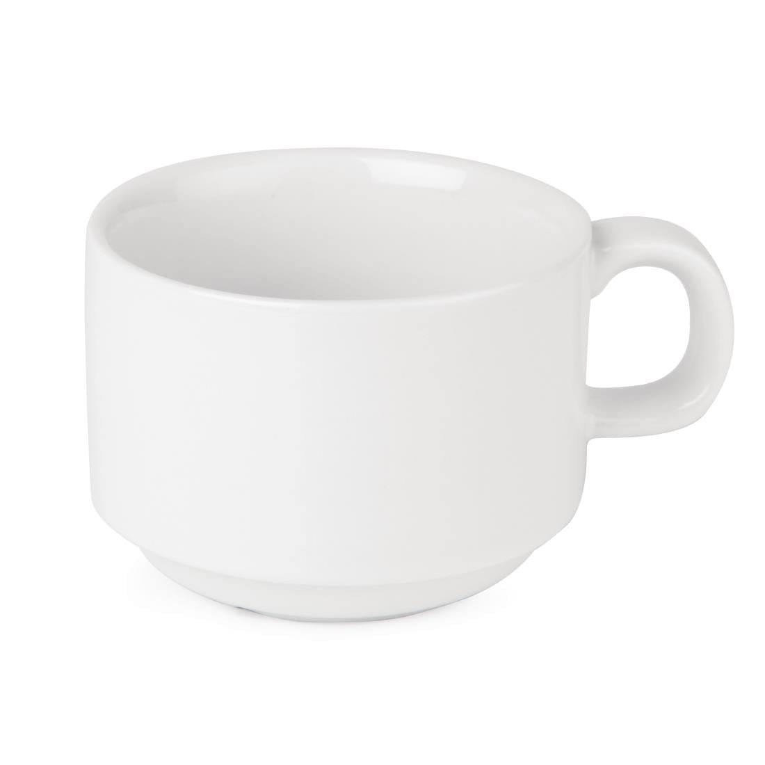 SPECIALE AANBIEDING Athena Hotelware stapelbare theekoppen en schotels (24 stuks)