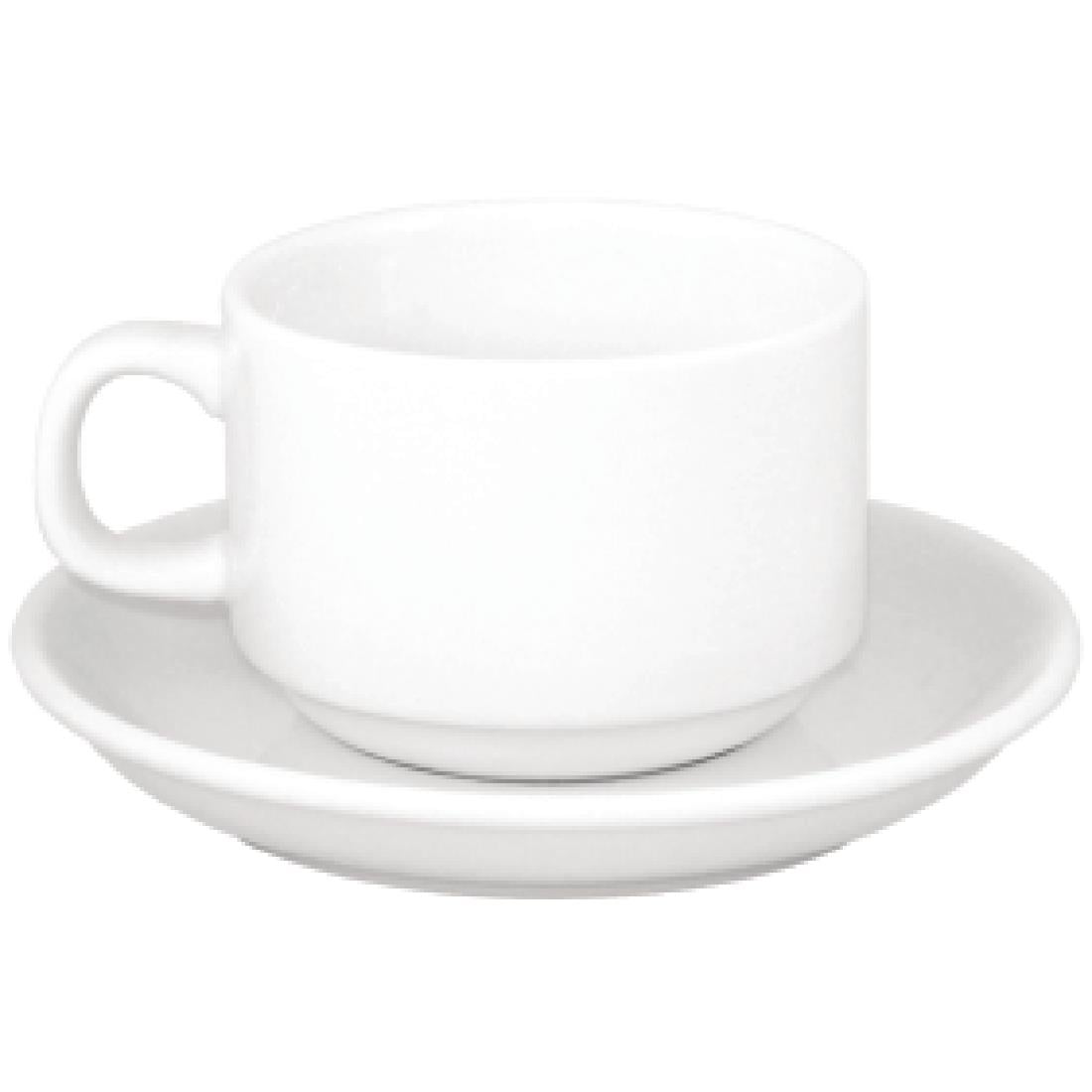SPECIALE AANBIEDING Athena Hotelware stapelbare theekoppen en schotels (24 stuks)