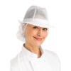 Trilby hoed met haarnetje wit M