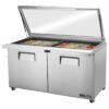 True Koelkast Met Glazen Deksel Tssu-60-24M-B-St-Fglid