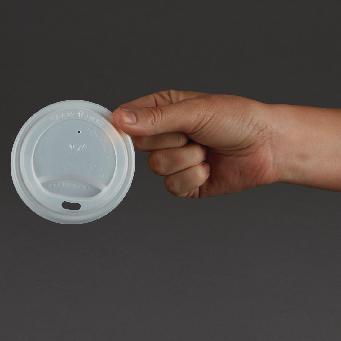 Vegware 79-serie deksels voor dubbelwandige bekers 230ml (500 stuks)
