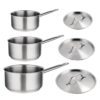 Vogue 3-delige RVS steelpannen set