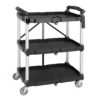 Vogue 3-Laags Opvouwbare Trolley Zwart Klein