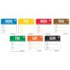 Vogue afneembare dagstickers weekset (3500 stuks)
