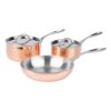 Vogue cook like a pro 3-delige driewandige koperen pannenset