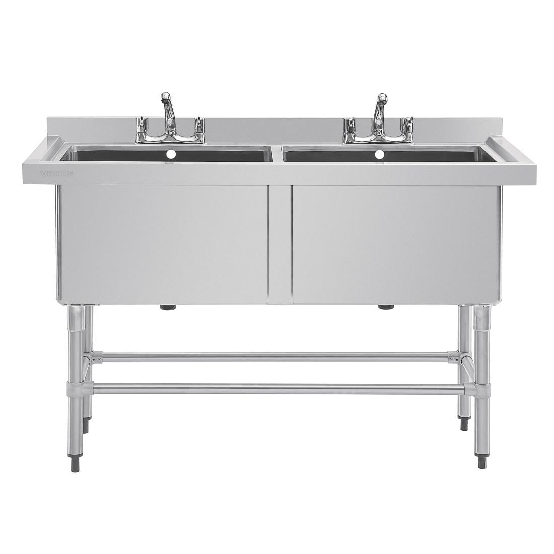 Vogue diepe dubbele RVS spoelbak