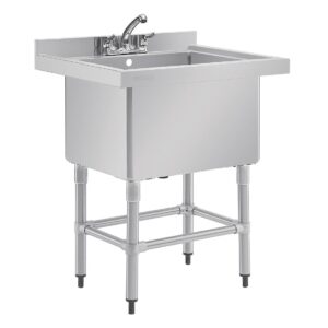 Vogue diepe RVS spoelbak 77x60cm