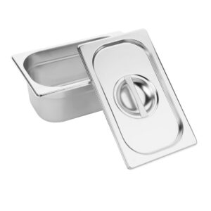 Vogue gastronorm bak set met deksels 1/9 (6 stuks)