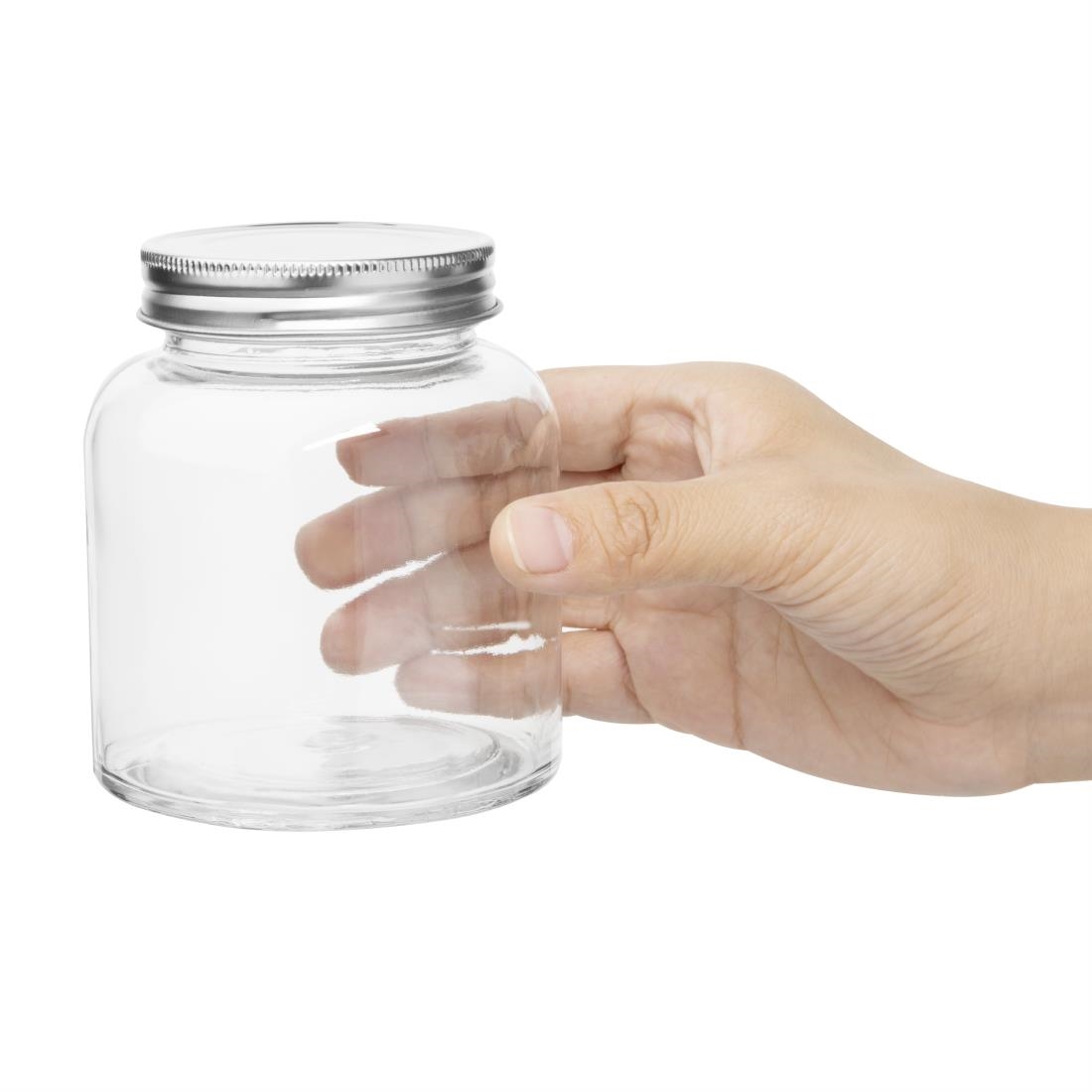 Vogue glazen voorraadpot met schroefdeksel 330ml (6 stuks)