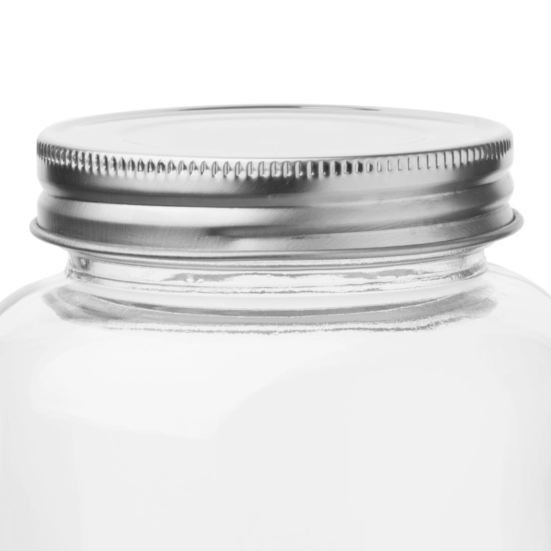 Vogue glazen voorraadpot met schroefdeksel 330ml (6 stuks)