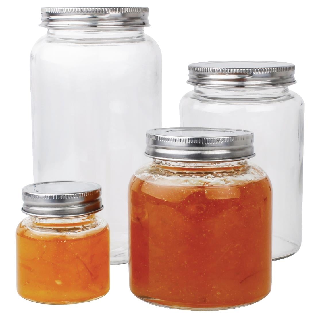 Vogue glazen voorraadpot met schroefdeksel 330ml (6 stuks)