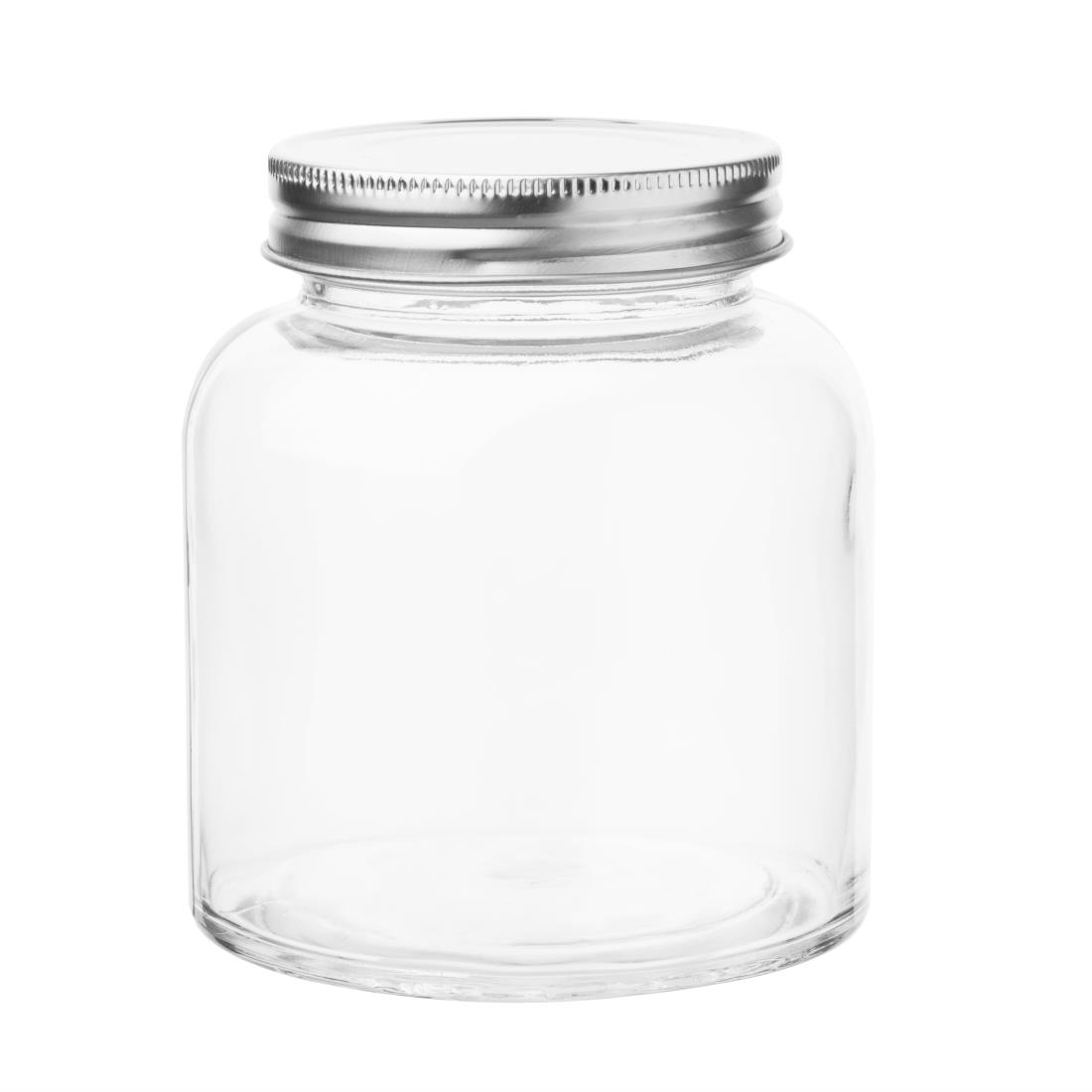 Vogue glazen voorraadpot met schroefdeksel 330ml (6 stuks)