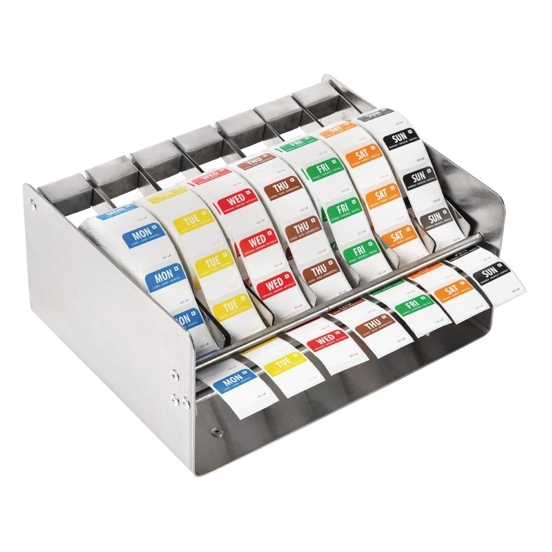 Vogue kleurcode RVS stickerdispenser + stickers