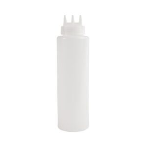 Vogue knijpfles met 3 spuitmonden transparant 1Ltr