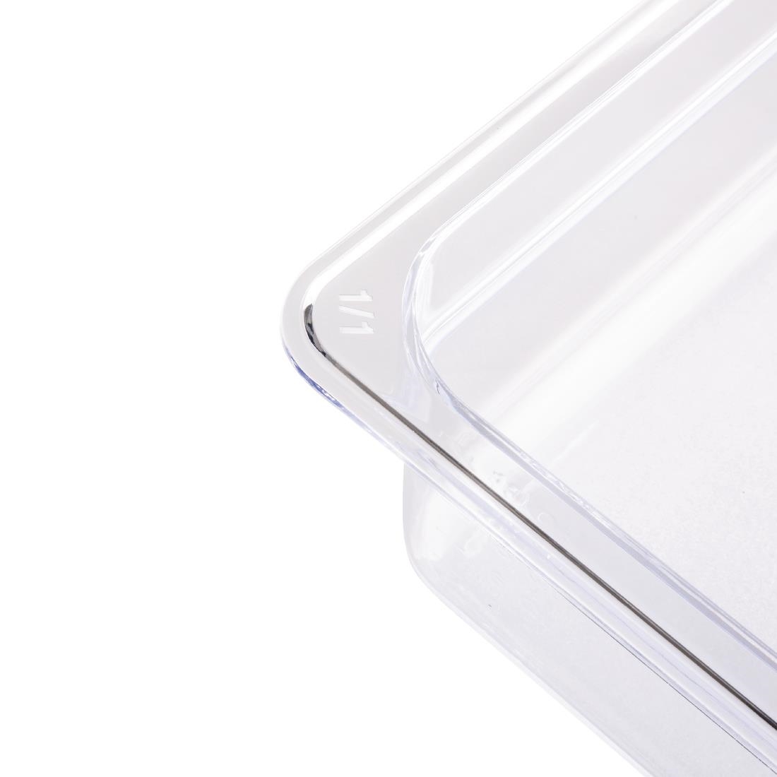 Vogue polycarbonaat 1/1 gastronorm container 200mm transparant