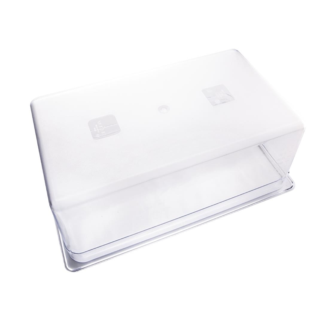 Vogue polycarbonaat 1/1 gastronorm container 200mm transparant