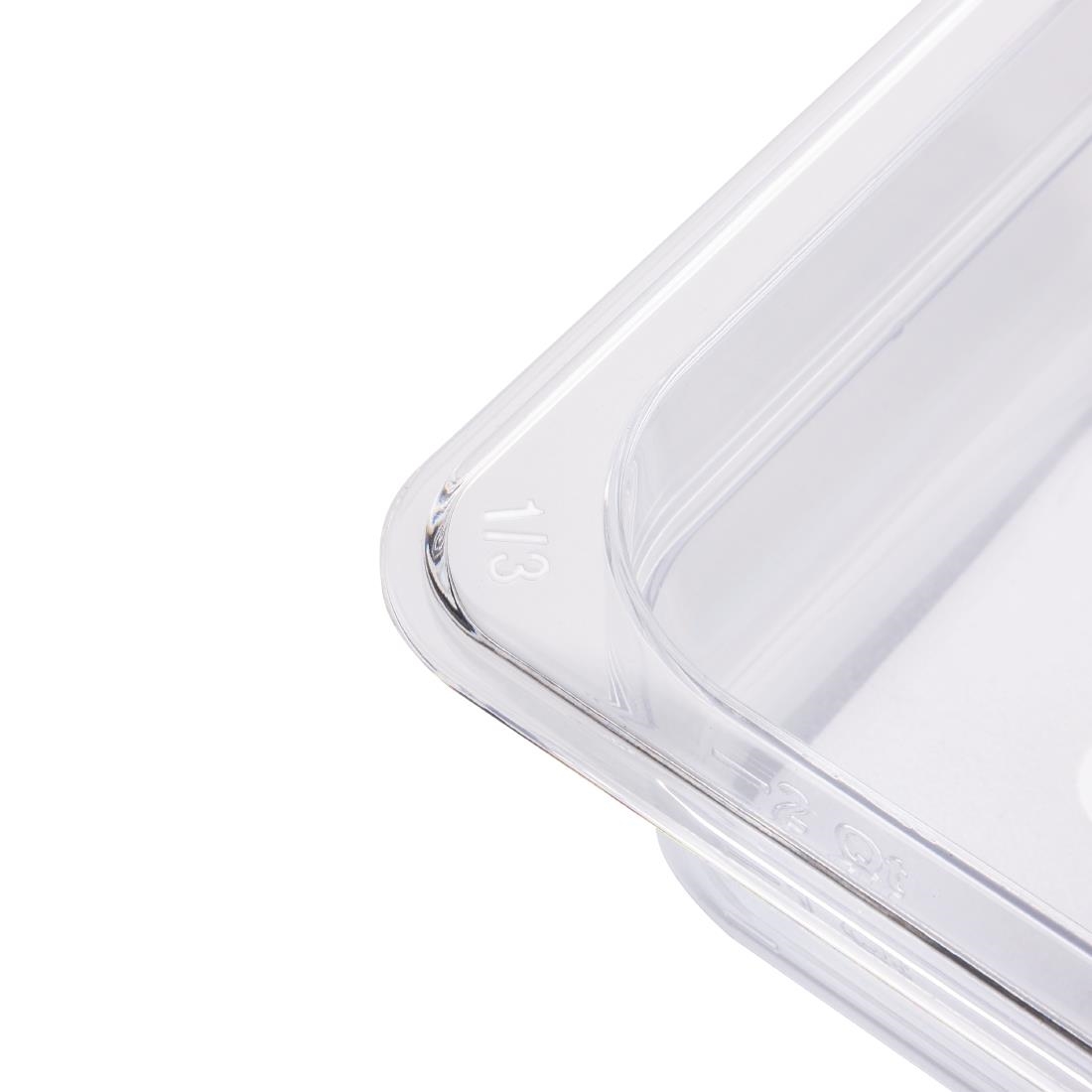 Vogue polycarbonaat 1/3 gastronorm container 100mm transparant