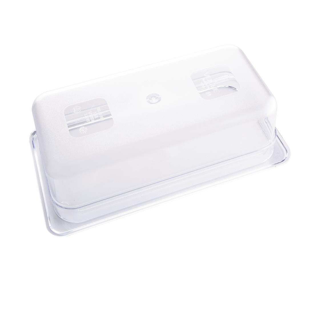 Vogue polycarbonaat 1/3 gastronorm container 100mm transparant