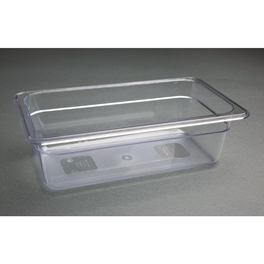 Vogue polycarbonaat 1/3 gastronorm container 100mm transparant