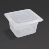 Vogue polypropyleen GN 1/6 bak met deksel 10cm (4 stuks)