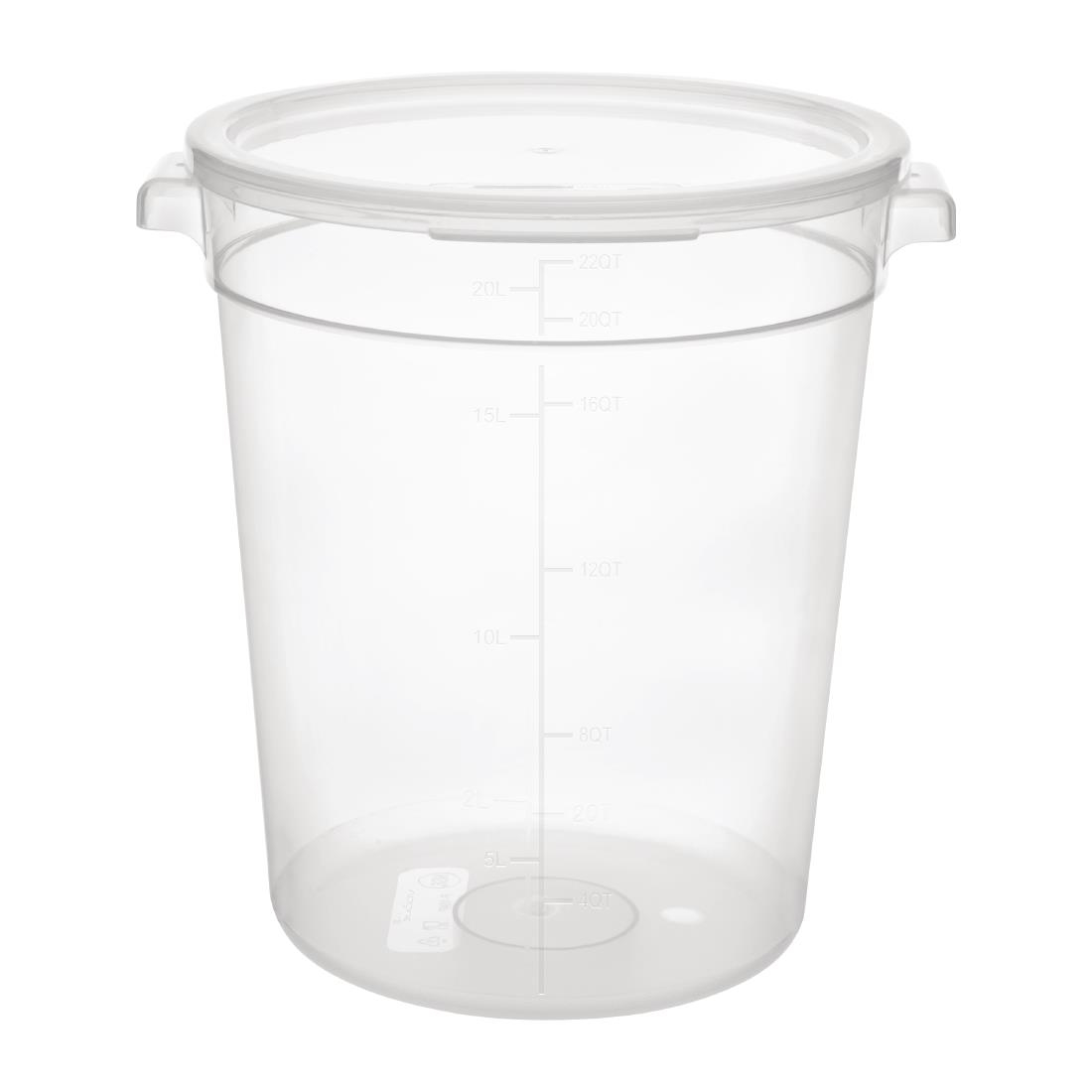 Vogue polypropyleen ronde vershoudbak 20Ltr