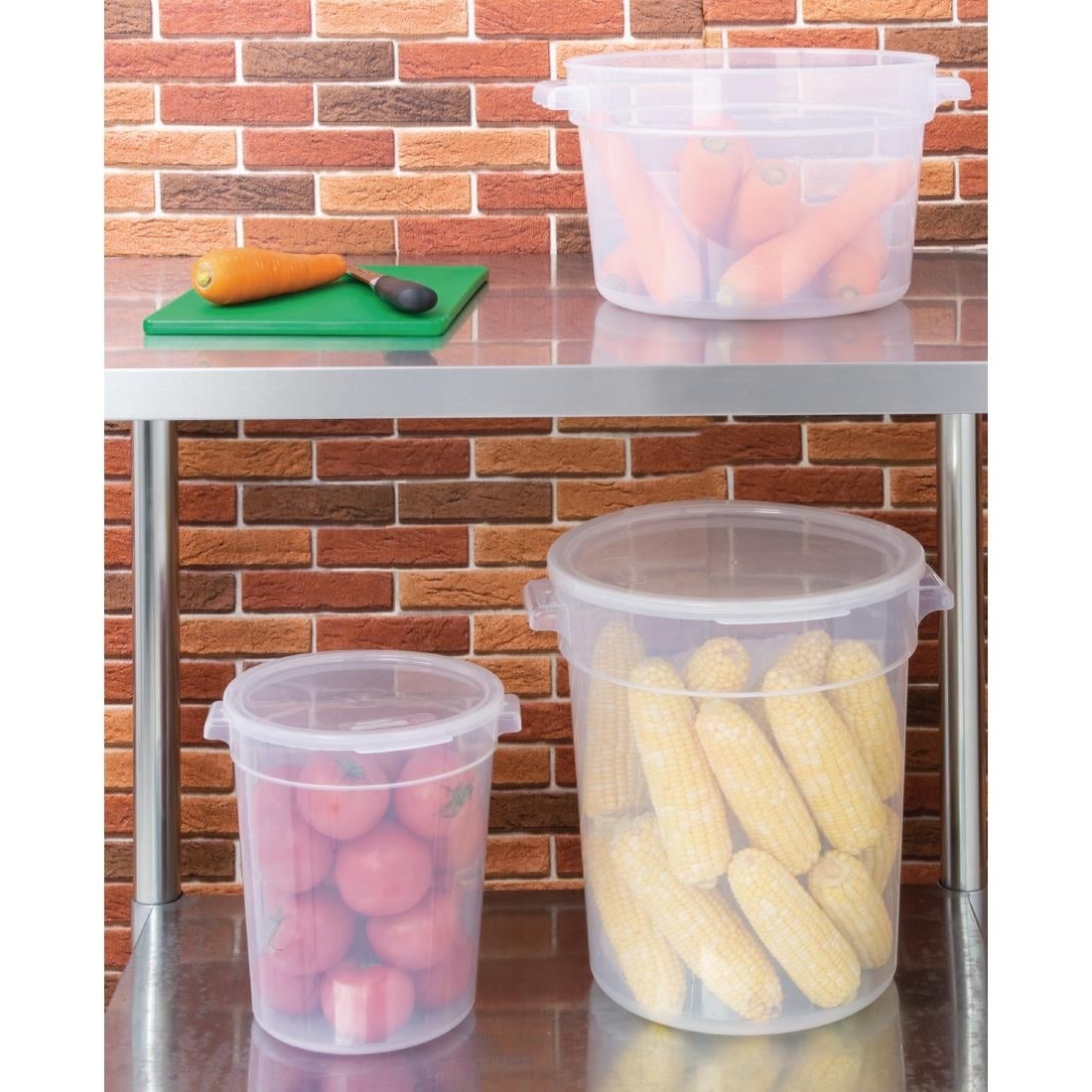 Vogue polypropyleen ronde vershoudbak 20Ltr