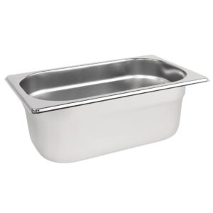 Vogue roestvrijstalen 1/4 gastronorm bak 100mm
