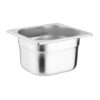 Vogue roestvrijstalen gastronormbakken set met deksels 1/6 (4 stuks)