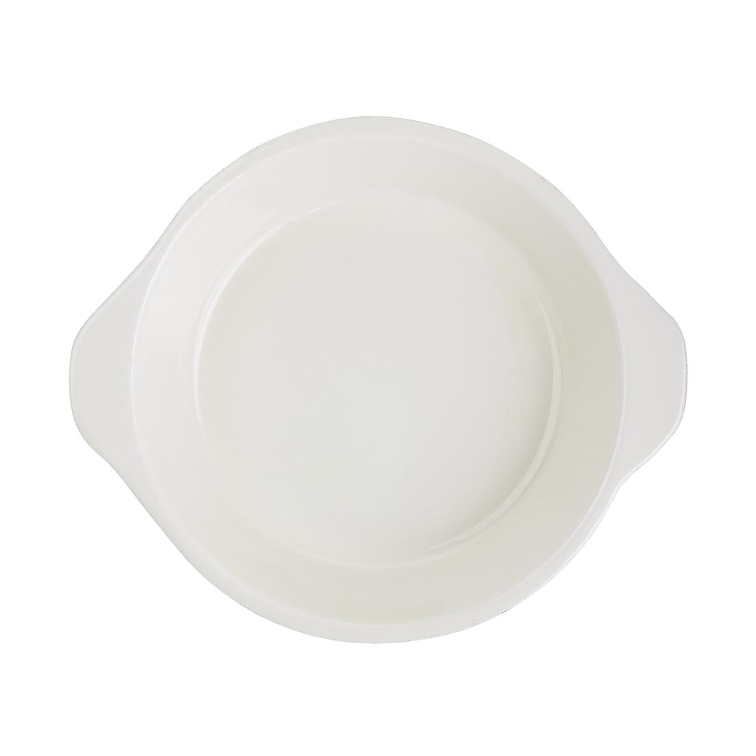 Vogue ronde gietijzeren gratineerschaal oranje 0,4Ltr