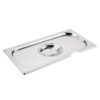 Vogue RVS deksel met lepeluitsparing GN 1/3