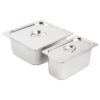 Vogue RVS Gastronorm Bakken Set 1/3 en 2/3 Met Deksels