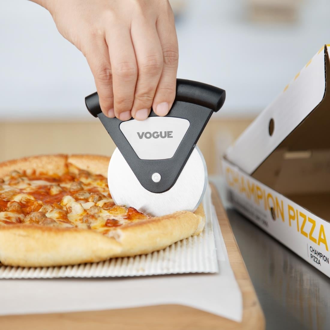 Vogue RVS Pizzasnijder Zwart