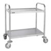 Vogue RVS serveerwagen 2 plateaus S - 82,5(h) x 71(b)cm