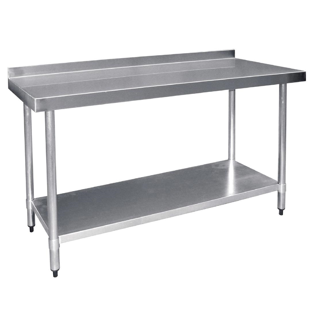Vogue RVS werktafel met achteropstand 90x180x60cm