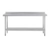 Vogue RVS werktafel met achteropstand 90x180x60cm