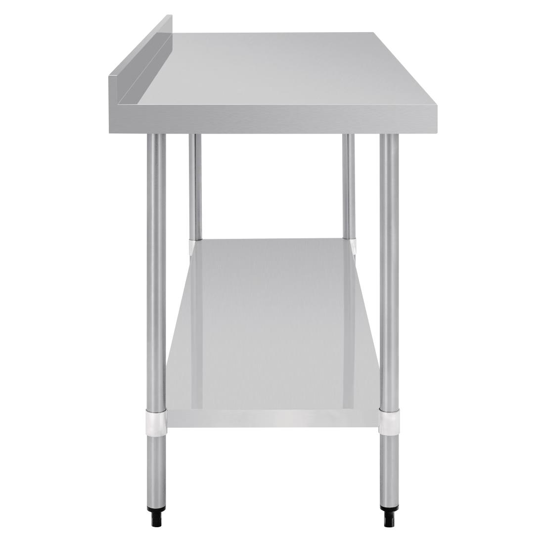 Vogue RVS werktafel met achteropstand 90x180x70cm