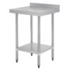 Vogue RVS werktafel met achteropstand 90x60x60cm