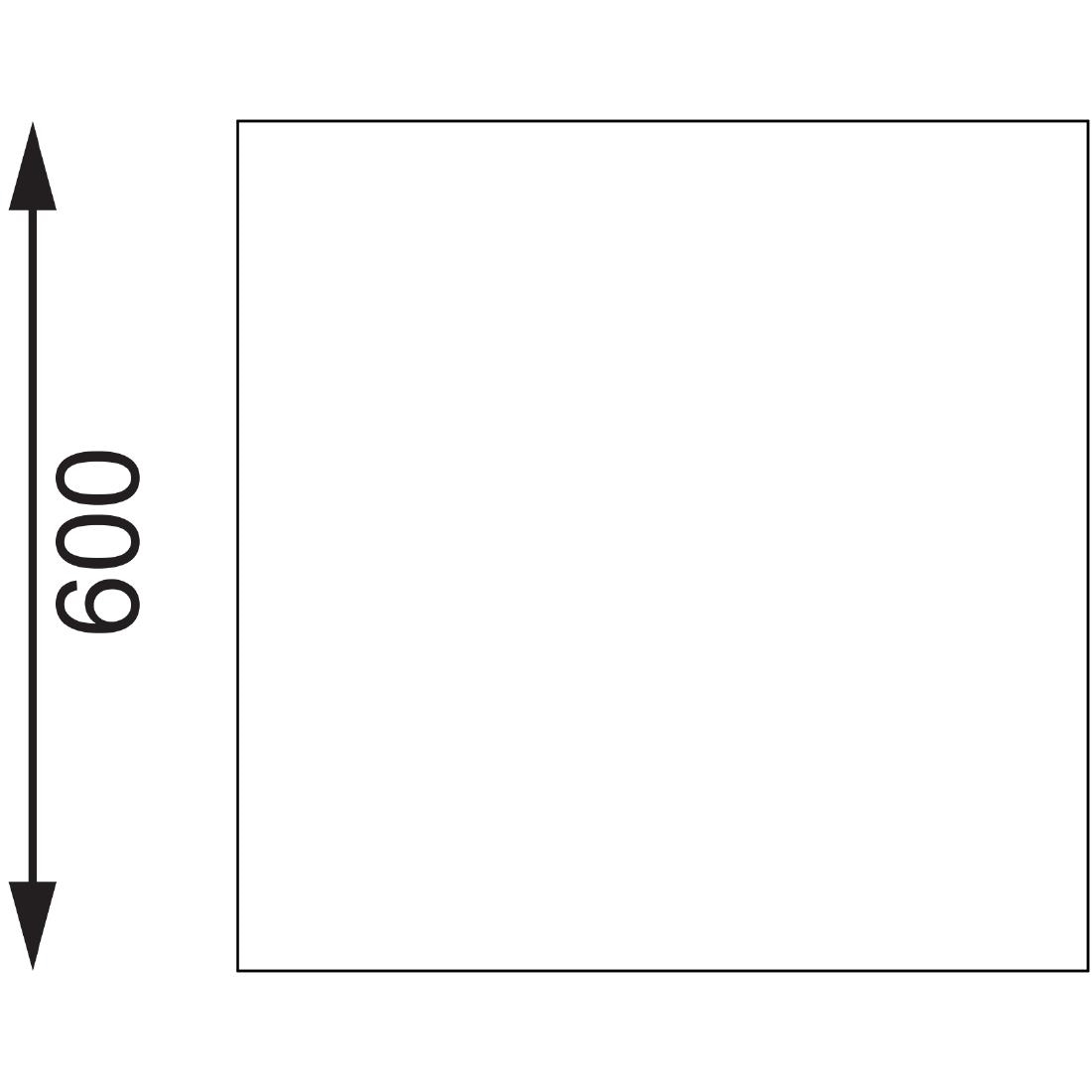 Vogue RVS werktafel met achteropstand 90x90x60cm