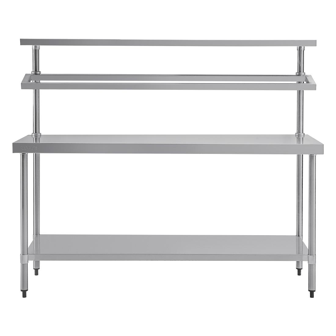 Vogue RVS werktafel met wandplanken groot