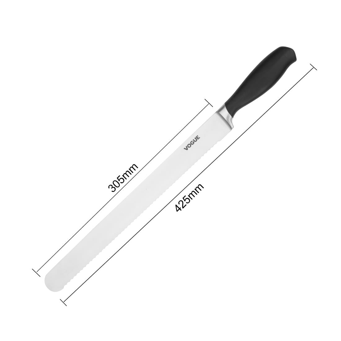 Vogue Soft Grip gekarteld snijmes 30cm