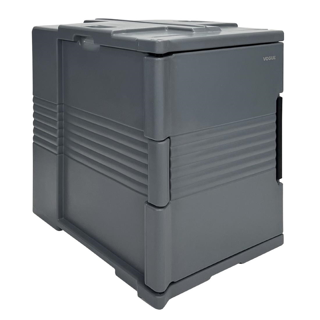 Vogue Thermo-Box 600 Voorlader Box Zwart Voor GN Bak Afmeting - 465X610x630mm